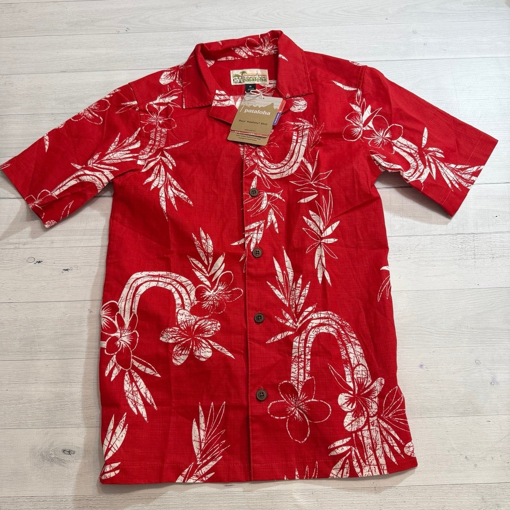 Patagonia Pataloha kids‎ red tropical shirt youth XL